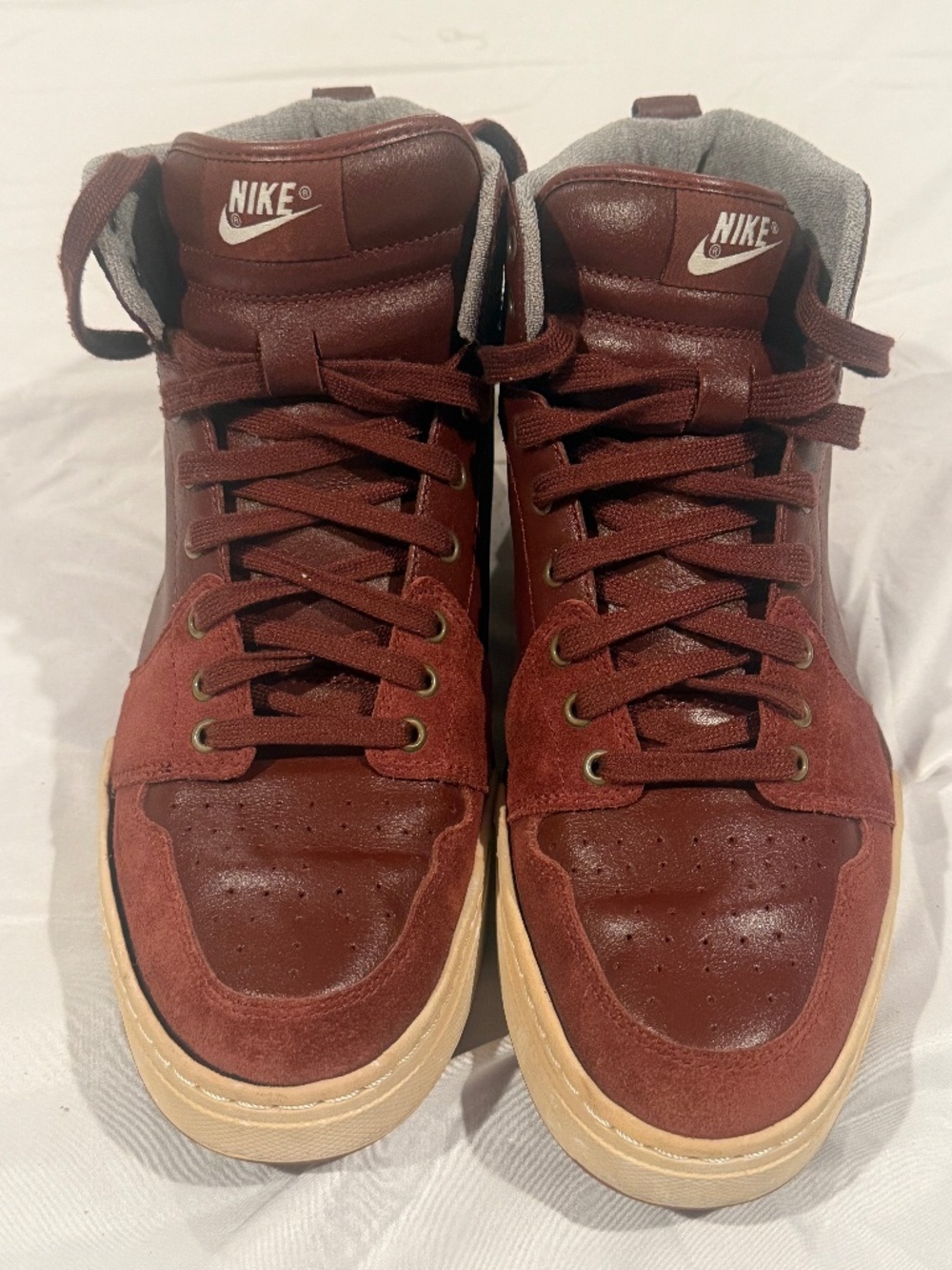 Nike Air Royal Mid QS "Workboot" in the "Deep Wine" / "Oxen Brown"